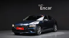 2021 Genesis G70 Gasoline 3.3T 4WD, синий — фото 1