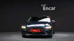 2021 Genesis G70 Gasoline 3.3T 4WD, синий — фото 3