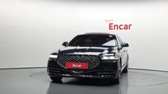 2021 Genesis G90 5.0 AWD, синий — фото 3
