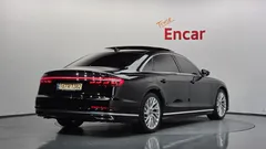 2021 Audi A8 55 TFSI Quattro LWB, чёрный — фото 2