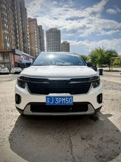 2023 Kia Seltos 1.5L IVT Luxury, белый — фото 2