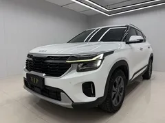 2023 Kia Seltos 1.5L IVT Luxury, белый — фото 1