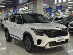 2023 Kia Seltos 1.5L IVT Luxury, белый — фото 3