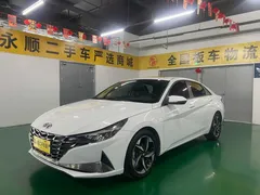 2021 Hyundai Elantra 1.5L CVT LUX Premium, белый — фото 1