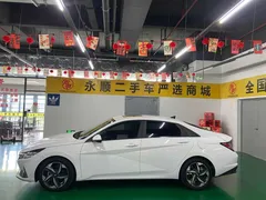 2021 Hyundai Elantra 1.5L CVT LUX Premium, белый — фото 12