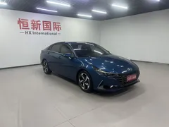 2022 Hyundai Elantra 1.5L CVT LUX Premium, синий — фото 3