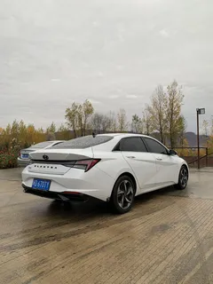 2021 Hyundai Elantra 1.5L CVT LUX Premium, белый — фото 4