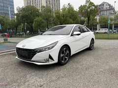 2021 Hyundai Elantra 1.5L CVT LUX Premium, белый — фото 1