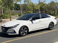 2022 Hyundai Elantra 1.5L CVT LUX Premium, белый — фото 1