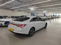 2021 Hyundai Elantra 1.5L CVT LUX Premium, белый — фото 11