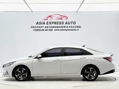 2021 Hyundai Elantra 1.5L CVT LUX Premium, белый — фото 7