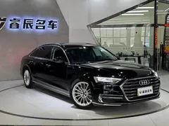 2021 Audi A8L 50 TFSI quattro, чёрный — фото 1