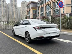 2022 Hyundai Elantra 1.5L CVT LUX Premium, белый — фото 4