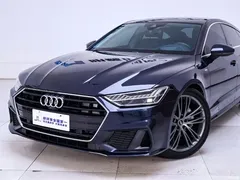 2022 Audi A7 45 TFSI Premium Selection, синий — фото 3