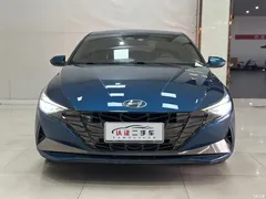 2021 Hyundai Elantra 240TGDi DCT LUX Premium, синий — фото 2