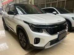 2023 Kia Seltos 1.5L CVT Luxury, белый — фото 3
