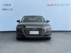 2021 Audi A8 A8L 50 TFSI quattro comfort, чёрный — фото 2