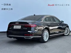 2021 Audi A8 A8L 50 TFSI quattro comfort, чёрный — фото 4