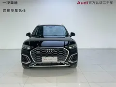 2021 Audi Q5L 45 TFSI, чёрный — фото 2