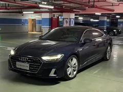 2022 Audi A7L A7 L 55 TFSI quattro S-line, синий — фото 1