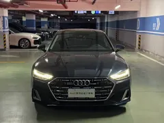 2022 Audi A7L A7 L 55 TFSI quattro S-line, синий — фото 2