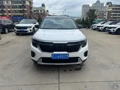 2023 Kia Seltos 1.5L CVT Luxury, белый — фото 2