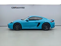 2020 Porsche 718 Cayman 2.0T, синий — фото 3