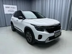 2023 Kia Seltos 1.5L CVT Luxury, белый — фото 2