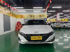 2021 Hyundai Elantra 1.5L CVT LUX Premium, белый — фото 3