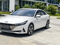 2021 Hyundai Elantra 240TGDi DCT LUX Premium, белый — фото 1