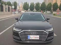 2021 Audi A8L 55 TFSI quattro, чёрный — фото 2