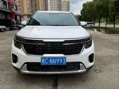 2023 Kia Seltos 1.5L CVT Luxury, белый — фото 2