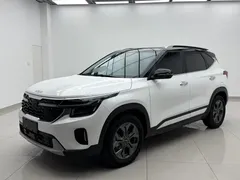 2023 Kia Seltos 1.5L CVT Luxury, белый — фото 1