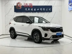 2023 Kia Seltos 1.5L CVT Luxury, белый — фото 3