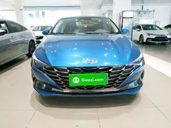 2021 Hyundai Elantra 1.5L CVT LUX Premium, синий — фото 3