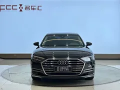 2021 Audi A8L 50 TFSI quattro, чёрный — фото 2