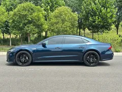 2022 Audi A7L L 45 TFSI S-line, синий — фото 3