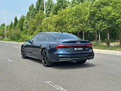 2022 Audi A7L L 45 TFSI S-line, синий — фото 4