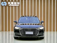 2022 Audi A8L 50 TFSI quattro, чёрный — фото 2