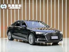 2022 Audi A8L 50 TFSI quattro, чёрный — фото 3