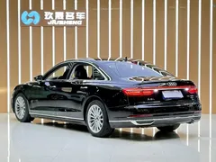 2022 Audi A8L 50 TFSI quattro, чёрный — фото 19