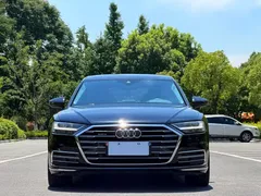 2021 Audi A8L 50 TFSI quattro, чёрный — фото 2