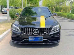 2021 Mercedes-Benz C-Class AMG C 63 Night Edition, чёрный — фото 2