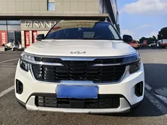 2023 Kia Seltos 1.5L CVT Luxury, белый — фото 2