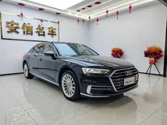 2021 Audi A8L 50 TFSI quattro, чёрный — фото 2