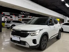 2023 Kia Seltos 1.5L CVT Luxury, белый — фото 1