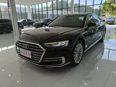 2021 Audi A8L 50 TFSI quattro, чёрный — фото 1