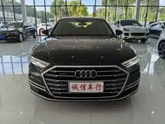2021 Audi A8L 50 TFSI quattro, чёрный — фото 2
