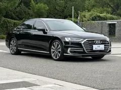 2022 Audi A8L 55 TFSI quattro, чёрный — фото 4