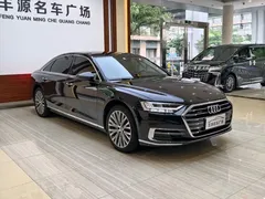 2021 Audi A8L 50 TFSI quattro, чёрный — фото 3